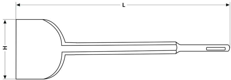 Dłuto płaskie SDS+ 50x250 mm - obrazek 4