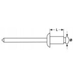 Nity aluminiowe 4.8x10 mm (50 sztuk) - obrazek 4