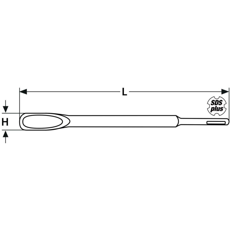 Dłuto kanałowe SDS+ 22x250 mm - obrazek 4