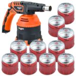 Palnik gazowy z zapłonem piezoelektrycznym 1300 W Premium + kartusz z gazem butan 190 g (10 sztuk)