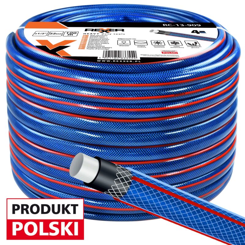 Wąż ogrodowy 1/2" 100 m + złączki + dysza zraszająca - obrazek 2