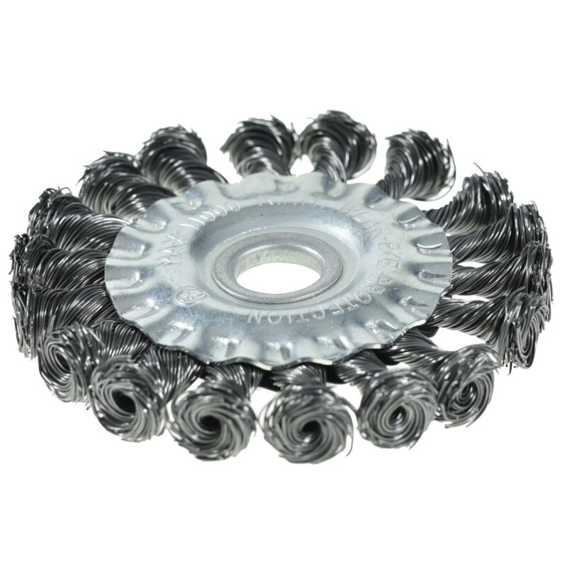 Szczotka tarczowa do szlifierek drut skręcony 120 mm - obrazek 2
