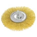 Szczotka tarczowa z trzpieniem 6 mm drut karbowany 120 mm - obrazek 2