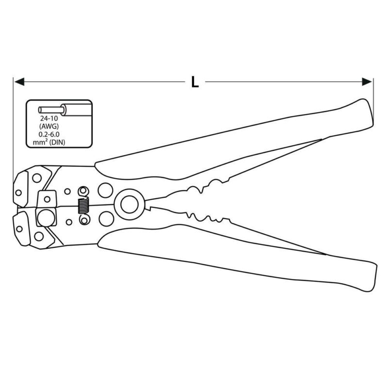 Automatyczne szczypce do ściągania izolacji 210 mm - obrazek 7