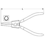Szczypce do pierścieni Segera zewnętrzne proste 180 mm - obrazek 3