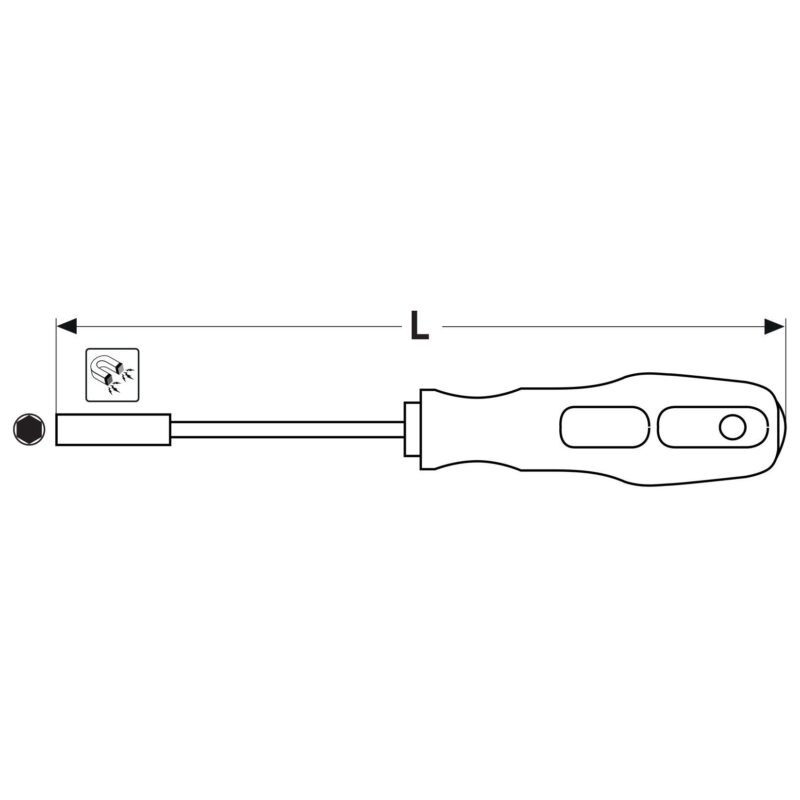 Uchwyt magnetyczny do końcówek wkrętakowych 1/4" - obrazek 3
