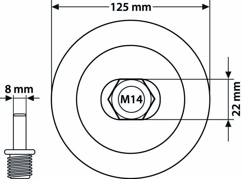 Tarcza elastyczna z rzepem 125 mm do wiertarek i szlifierek kątowych - obrazek 9