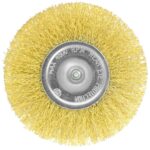 Szczotka tarczowa z trzpieniem 6 mm drut karbowany 120 mm - obrazek 3