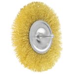Szczotka tarczowa z trzpieniem 6 mm drut karbowany 120 mm - obrazek 4