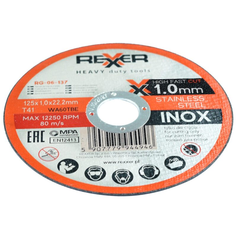 Tarcza do cięcia stali inox 125 x 1.0 mm - obrazek 3