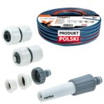 4-warstwowy wąż ogrodowy 3/4" 20 m + złączki + dysza zraszająca