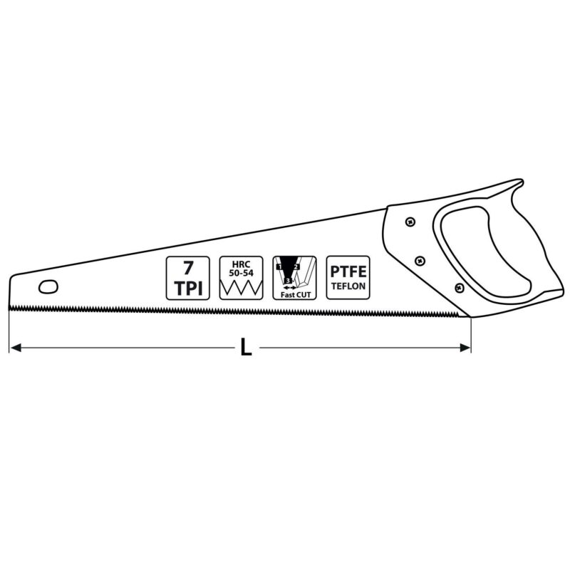 Piła płatnica 400 mm 7 TPI PTFE - obrazek 7