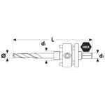 Otwornica bi-metalowa 57 mm + uchwyt do otwornic bi-metalowych 32-200 mm - obrazek 11