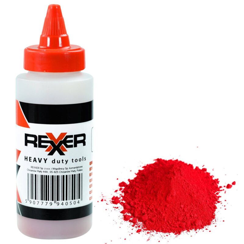 Sznurek traserski 30 m + kreda 115 g CZERWONA - obrazek 2