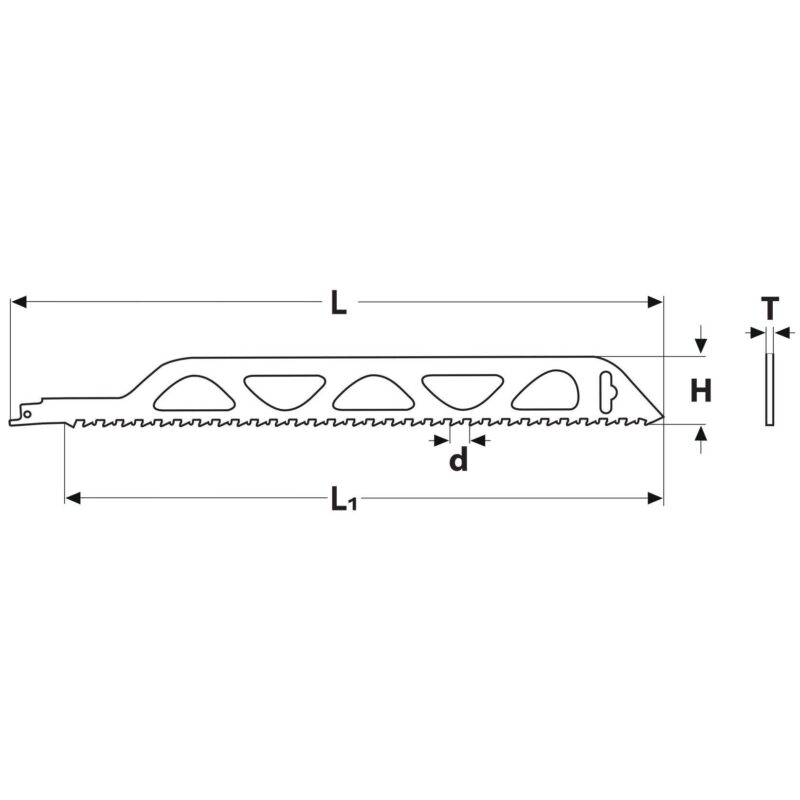 Brzeszczot do piły szablastej 305 x 50 x 1.8 mm HM 3 sztuki - obrazek 5