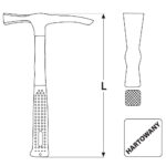 MŁOTEK MURARSKI 600 G HARTOWANY TRZONEK - obrazek 5