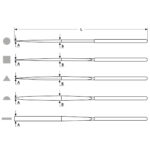 Pilniki iglaki diamentowe 140 mm, 5 sztuk - obrazek 3