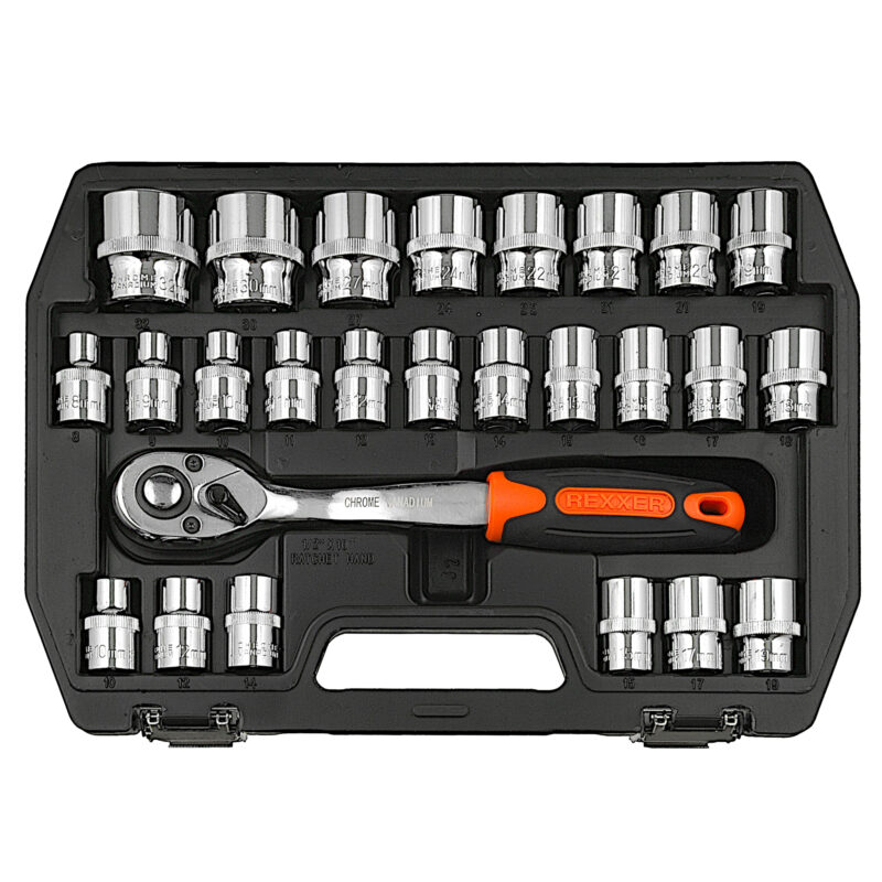 Zestaw kluczy nasadowych 1/2" 32 elementy - obrazek 4