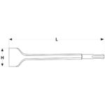 Dłuto płaskie SDS+ 40×250 mm - obrazek 4