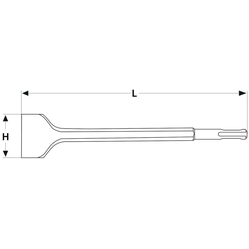 Dłuto płaskie SDS+ 40×250 mm - obrazek 4