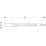Dłuto płaskie SDS+ 20×250 mm - obrazek 4