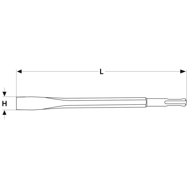 Dłuto płaskie SDS+ 20×250 mm - obrazek 4