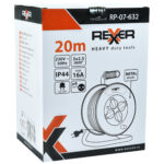 Przedłużacz na metalowym bębnie 20 m 3×2,5 mm IP44 - obrazek 10