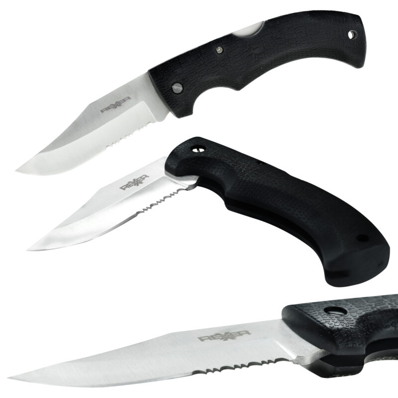 Zestaw siekier 2 sztuki 600 g + 1250 g, trzonek z włókna szklanego + nóż składany - Image 5